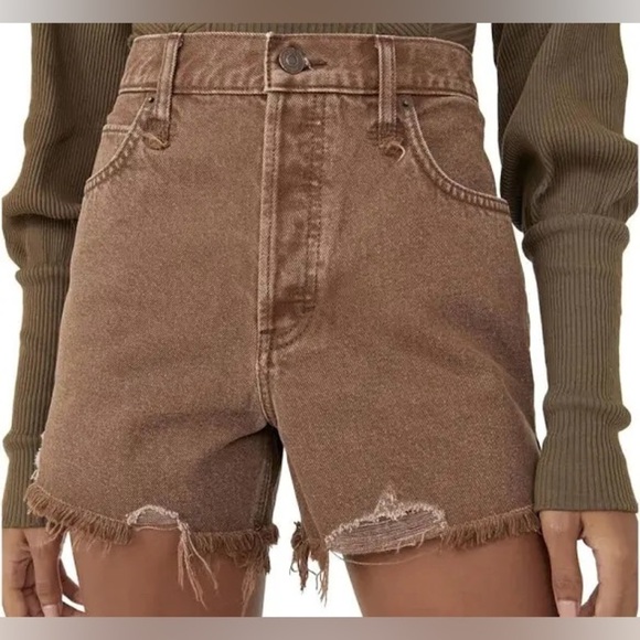 We The Free Makai Brown Denim Shorts - Picture 2 of 12